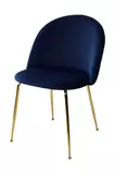 фото 1 Стул PRESLEY BLUVEL-86 NAVY BLUE / золотой каркас М-City на profcook.ru