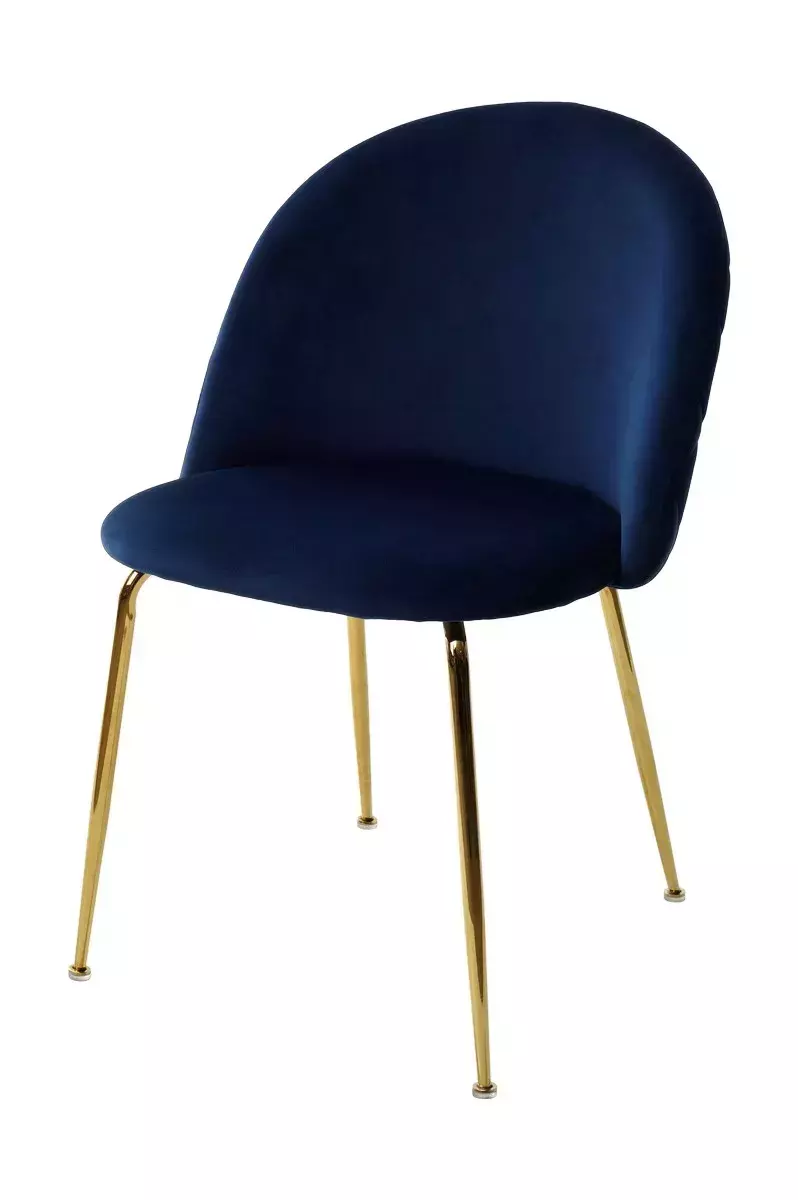Стул PRESLEY BLUVEL-86 NAVY BLUE / золотой каркас М-City