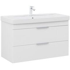 Aquanet 339280 Тумба Ирис new 100 подвесная 2 ящ. цв. белый глянец (339280) фото
