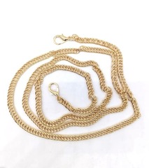 Цепочка для сумки с карабинами, ш. 6 мм, L 120 см, золото