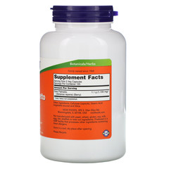 Now Foods, Ягоды пальмы сереноа, 550 мг, 250 растительных капсул