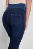 Утепленные джинсы для беременных (SLIM) 13185 т.синий