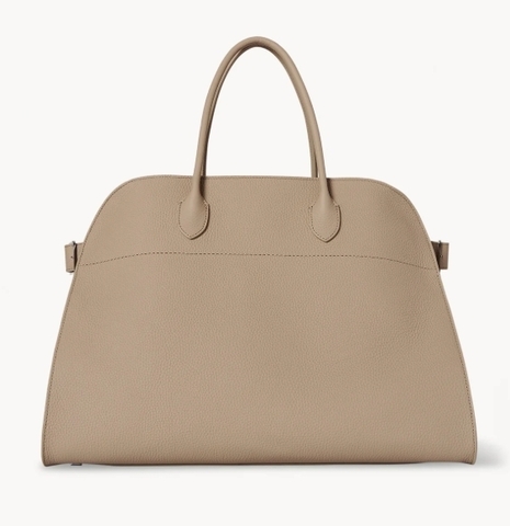 Кожаная сумка The Row Margaux, бежевый