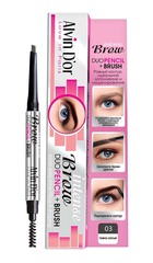 Alvin D`or P-9 Карандаш д/бровей механический с щеточкой (тон 03 Dark Grey)