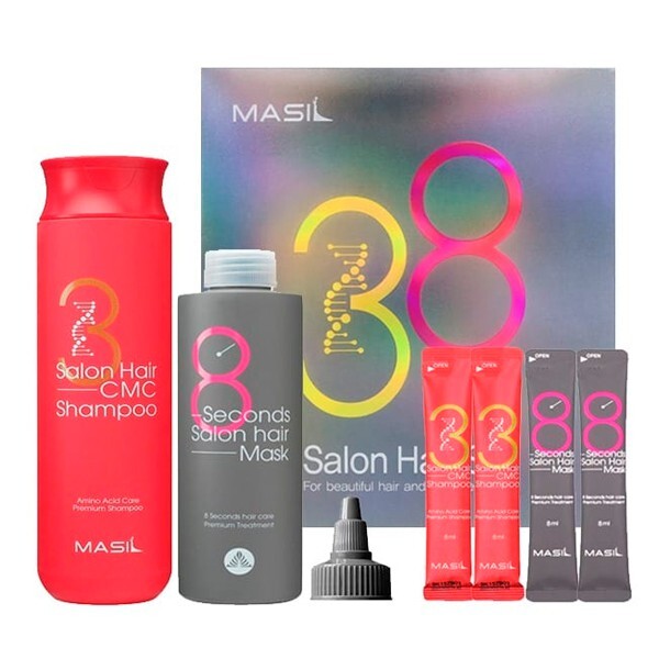 Masil 38 Salon Hai Set (Шампунь 300ml+2x8ml+ Маска 200ml+2x8ml), фото 1