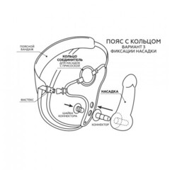 Пояс премиум класс (S) WOMAN SIMPLEX с 3 насадками