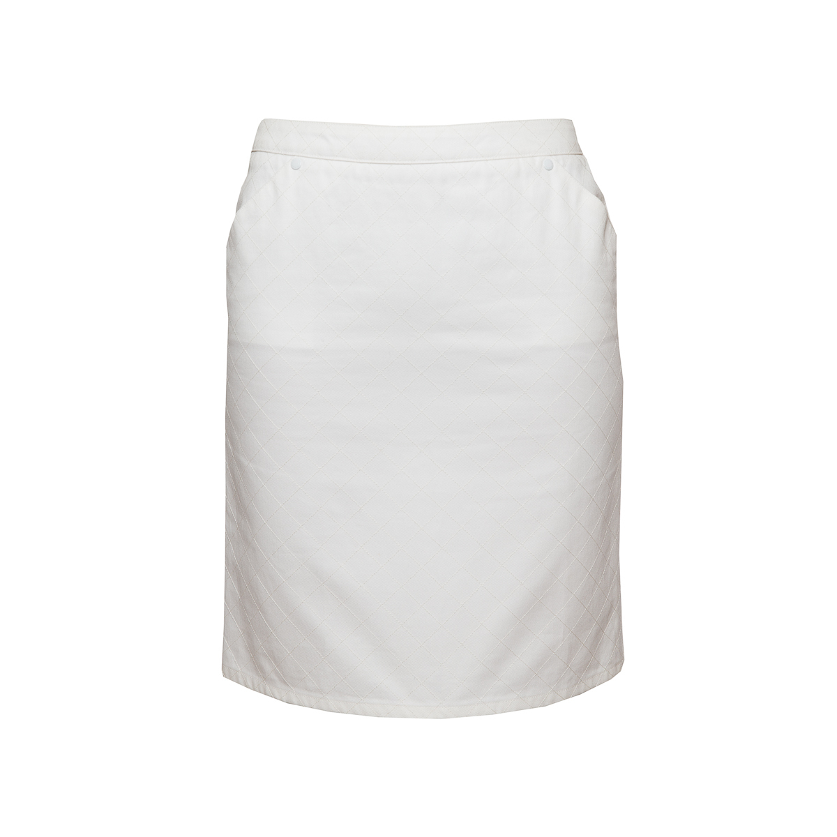 Стильная юбка из хлопка белого цвета от Chanel, 38 размер.
