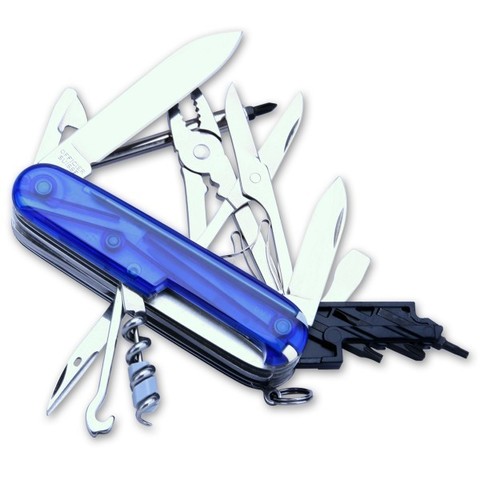 Нож перочинный Victorinox CyberTool 34 91мм 34 функции прозрачный синий (1.7725.T2)