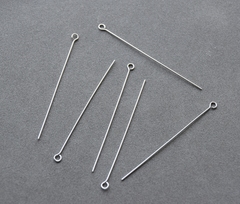 Пин с колечком, 50мм, покрытие родий