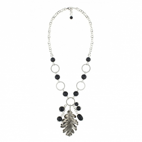 Колье лист Ester Bijoux Дуб CL875-S BW