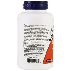 Now Foods, L-карнитин, чистый порошок, 85 г (3 унции)