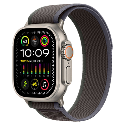 Apple Watch Ultra 2, GPS + SIM, 49 мм, корпус из титана, ремешок Trail Loop Сине-Черного цвета
