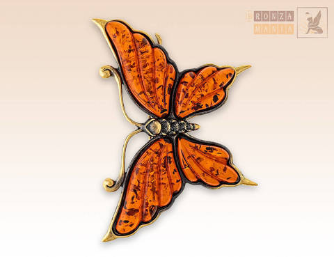 брошь Бабочка Павлиний Глаз