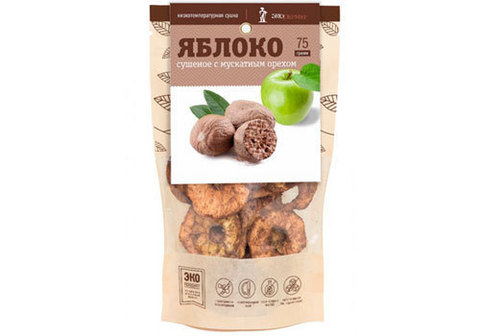Яблоко сушеное с мускатным орехом ЭкоФермер, 75г