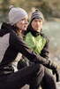 Премиальный костюм для лыж и зимнего бега Nordski Hybrid Hood Black/Grey женский