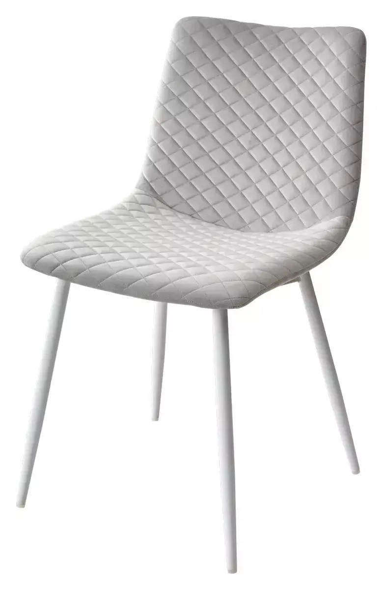 Стул TINTIN BLUVEL-03 LIGHT GREY / белый каркас М-City