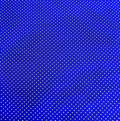 Ткань плательная Кашибо белый горох на синем, d 0,3 см