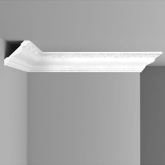 Плинтус потолочный ударопрочный с рисунком Decomaster D154B 77х77х2000мм