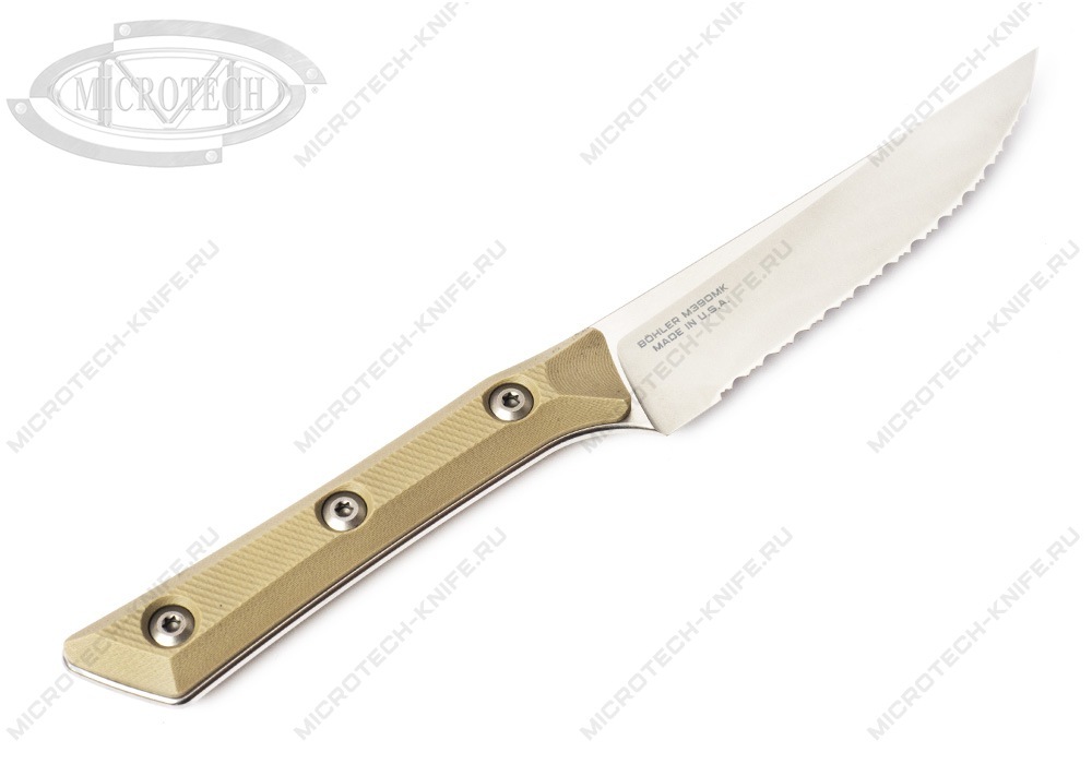 Нож Microtech Kitchen Steak TAN Serrated