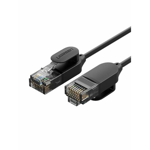 Кабель  UGREEN NW122 (70331) CAT 6A Pure Copper Ethernet Cable OD2.8, 0,5м, черный