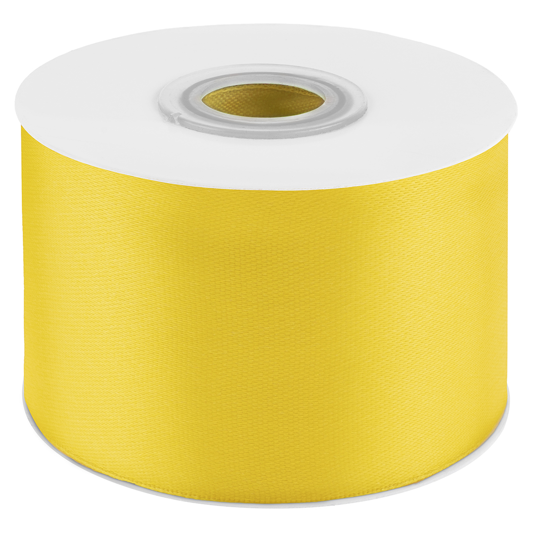 Лента Атласная (5см*22,85м) Желтый.