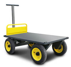 Тележка с поворотной осью Walzmatic 3000. Пневматические колеса