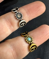 Кольцо ромашки + цветные камни style by GUCCI