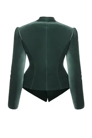 “Velvet moon” Жакет приталенный из шелковистого бархата