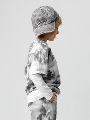 фуфайка  для мальчика  КР 302804/речной перламутр,размытая фактура к628