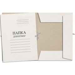
          Папка с завязками, картон мелованный, 280гр/м2, белый
