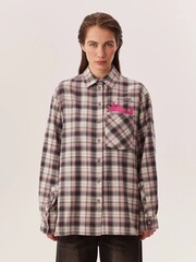 Рубашка CAT SURF серо-розового цвета