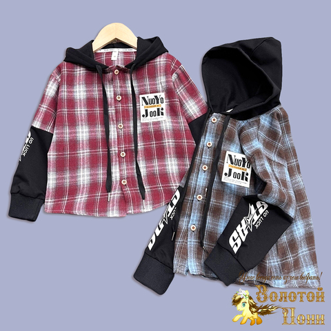 Рубашка с капюшоном (5-9) 260202-Q2065