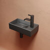Ceramica Nova Element CN6051RMDH Умывальник подвесной прямоугольный (чаша справа, отверстие под смеситель слева), 41.7x21.7, цвет: темный антрацит матовый