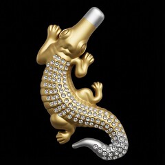 Силиконовый молд Крокодил со стразами