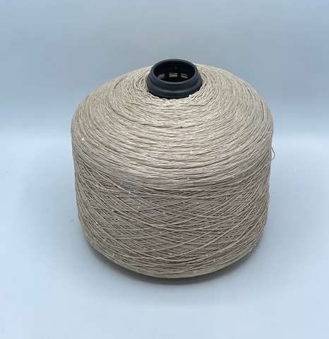 Бобинная пряжа, Linette Pailletes, 450м, 80% Лен, 20% Полиэстер(пайетка), Рожь+пайетка. 39398