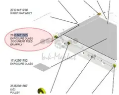 Стекло экспонирования для автоподатчика Ricoh (D1471805)