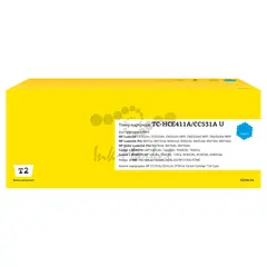 TC-HCE411A/CC531A U Картридж T2 для HP CLJ CP2025/CM2320/Pro M351/M451/M476/Canon LBP7200 (2800 стр.) голубой, с чипом