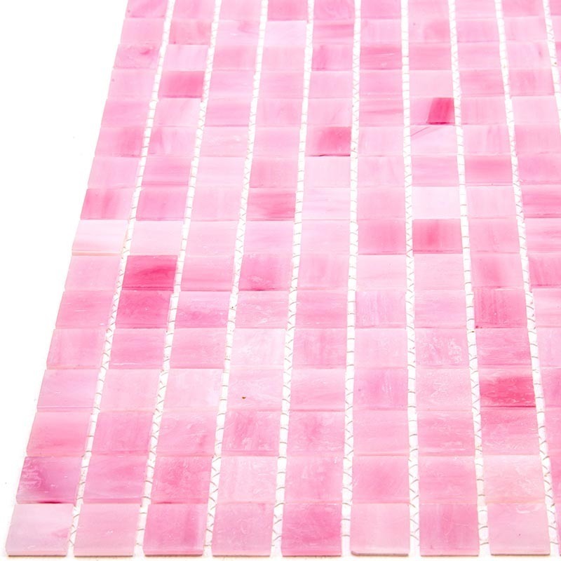 SM03-m Мозаика одноцветная чип 15 стекло Alma Mono Color розовый светлый квадрат глянцевый