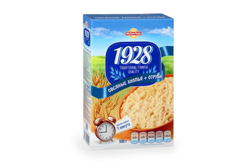 Хлопья Myllyn Paras овсяные с отрубями, 500г