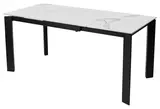 фото 6 Стол CORNER 120 GLOSS STATUARIO WHITE SOLID CERAMIC / BLACK, DISAUR на profcook.ru