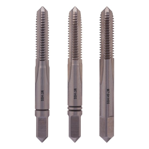 Метчик М 7,0х1,0 (Комплект 3шт) DIN352 HSSE 6h 50мм a=4,9 H-Tools 230070EHT