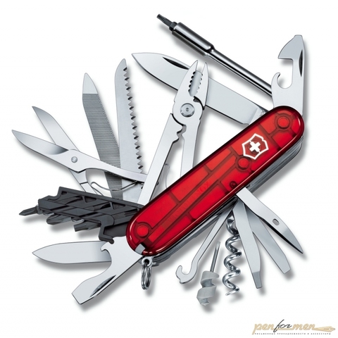 Нож перочинный Victorinox CyberTool 41 91мм 41 функция прозрачный красный (1.7775.T)