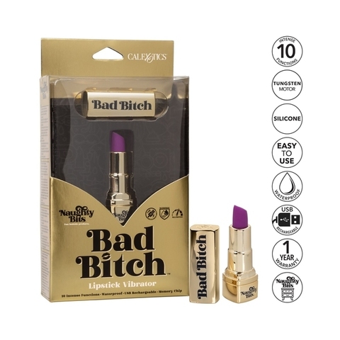 Мини-вибромассажер в виде помады Naughty Bits Bad Bitch Lipstick California Exotic Novelties