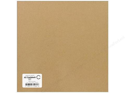 Кардсток 30х30см  American Crafts Smooth Cardstock - Caramel