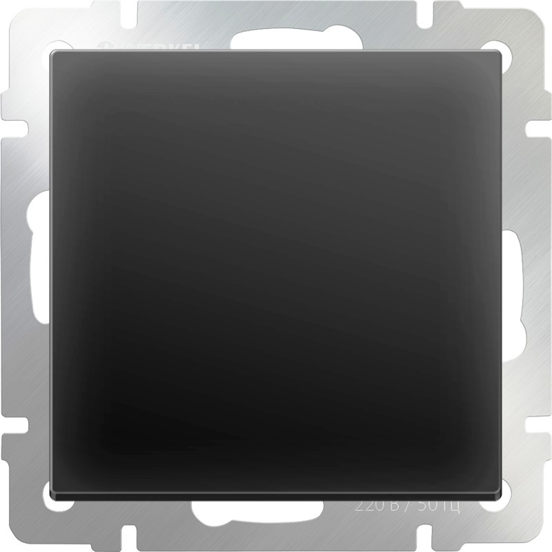 Werkel Выключатель W1112008 (WL08-SW-1G-2W) черный матовый  (1-кл. прох)