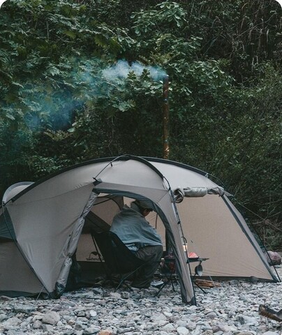 Палатка Naturehike Shandi с тамбуром и дымоходом
