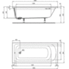 Ванна прямоугольная 180х80 см Ideal Standard Hotline New K274801