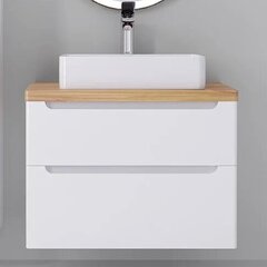 Тумба для раковины подвесная, белая Jorno Wood 80 Wood.01.80/P/W фото