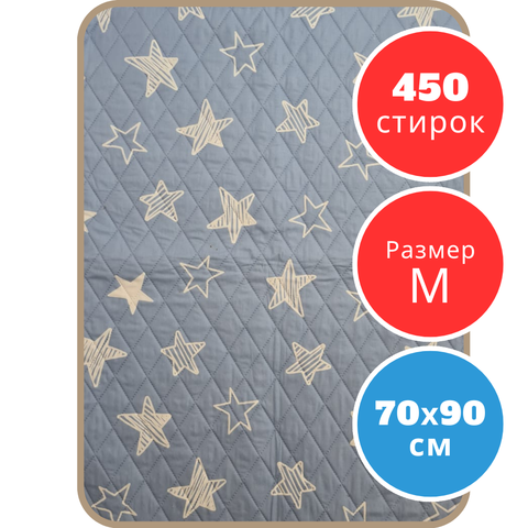 Многоразовая шестислойная впитывающая пеленка для собак 