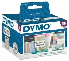 Dymo Многофункц. этикетки 57х32мм 1000шт/рул, легко удаляемые черный шрифт на белом фоне [S0722540]